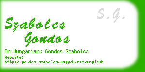 szabolcs gondos business card